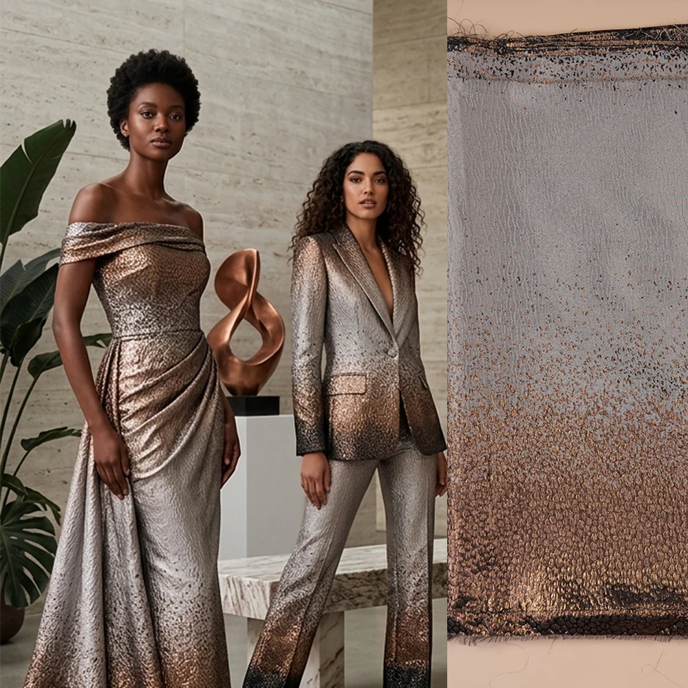 Фото Ткань Dobetter Tex Brocade Jacquard высокого качества, жаккардовая ткань с узором для нигерийской одежды, для вечерних платьев и женских нарядов. №1