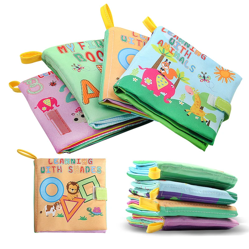 

Тканевые книжки для детей 0-12 месяцев, раннее обучение, развивающая тканевая книга для младенцев, развивающая познавательная головоломка дл...