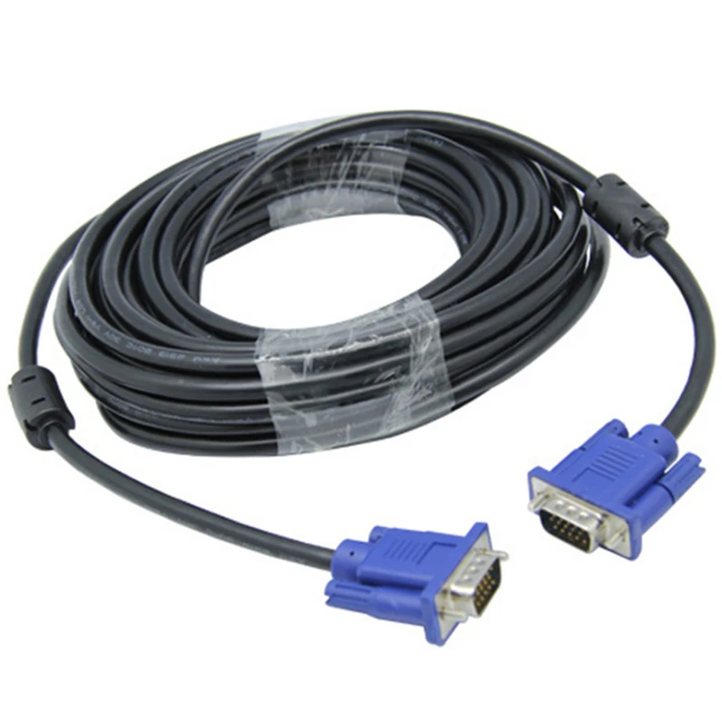 Кабель VGA для монитора компьютера, телевизора, жк-монитора, проектора, HD-кабель, экранированный кабель VGA, расширение видео, 1,5 м, 1,8 м, 3 м, 5 м, 10 м, 15 м