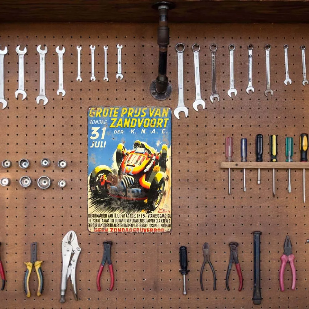 Голландская Grand Prix Zandvoort винтажная ржавая металлическая вывеска Ретро Жестяная