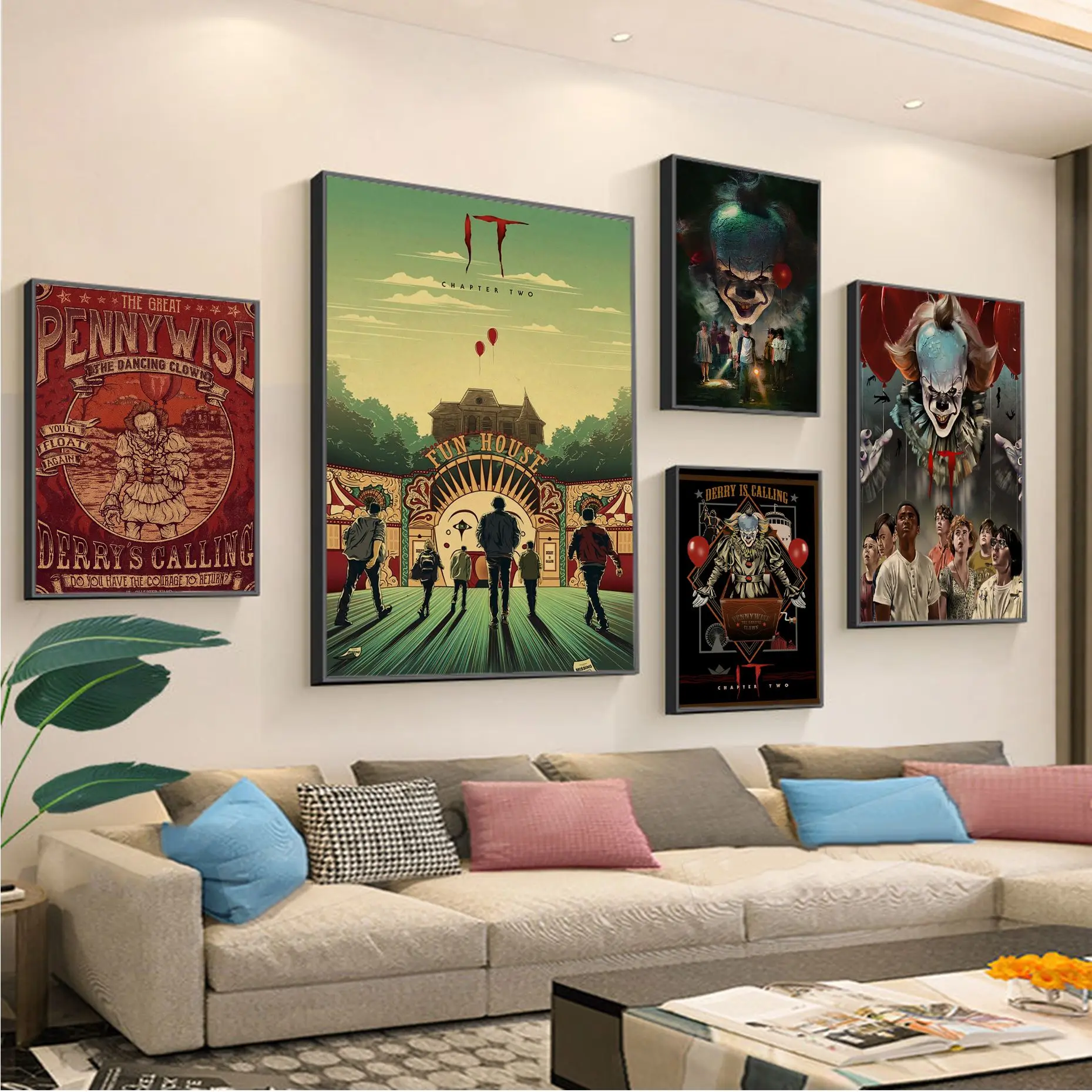 

Horror Film It DIY Poster For Living Room Bar Decoration Stickers Wall Painting