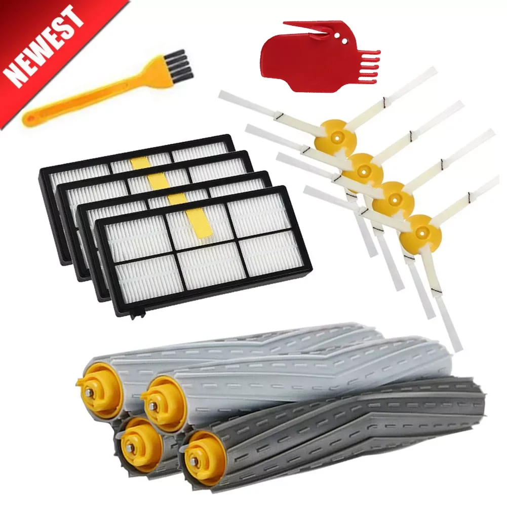 

NEW2023 HEPA Filters Brushes Replacement Parts Kit for iRobot Roomba 980 990 900 896 886 870 865 866 800 Accessories Kit