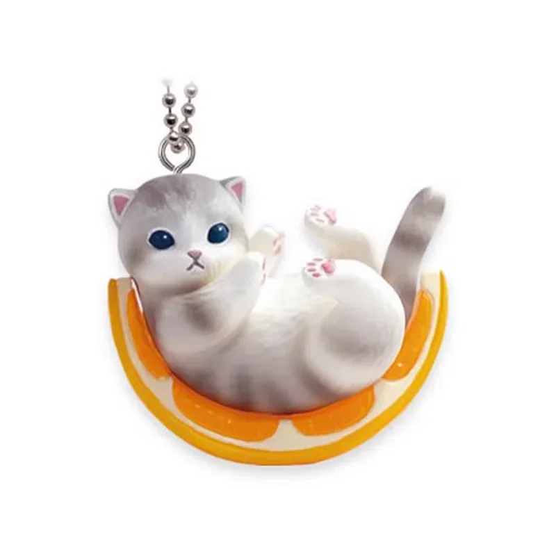 QUALIA Gashapon Super Fruit Cat Banana Orange Cantaloupe брелок милая кавайная фигурка капсульная игрушка