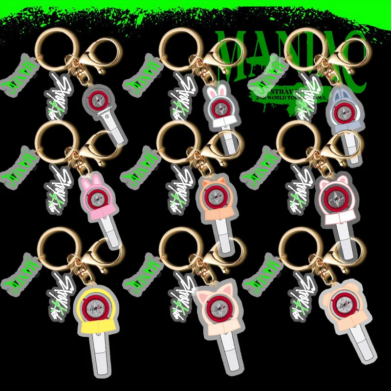 

KPOP New Boys Group Stray Kids New MANIAC Acrylic Cartoon Figure Keychain Accessories Backpack Pendant Gifts Felix