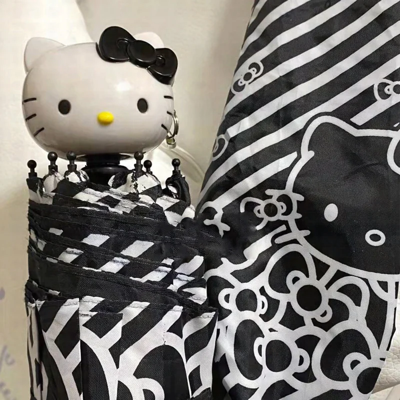 

Sanrio Kawaii Hello Kitty мультфильм автоматический складной зонт Pinkycolor игрушки подарок на день рождения Портативный Дождь аксессуары