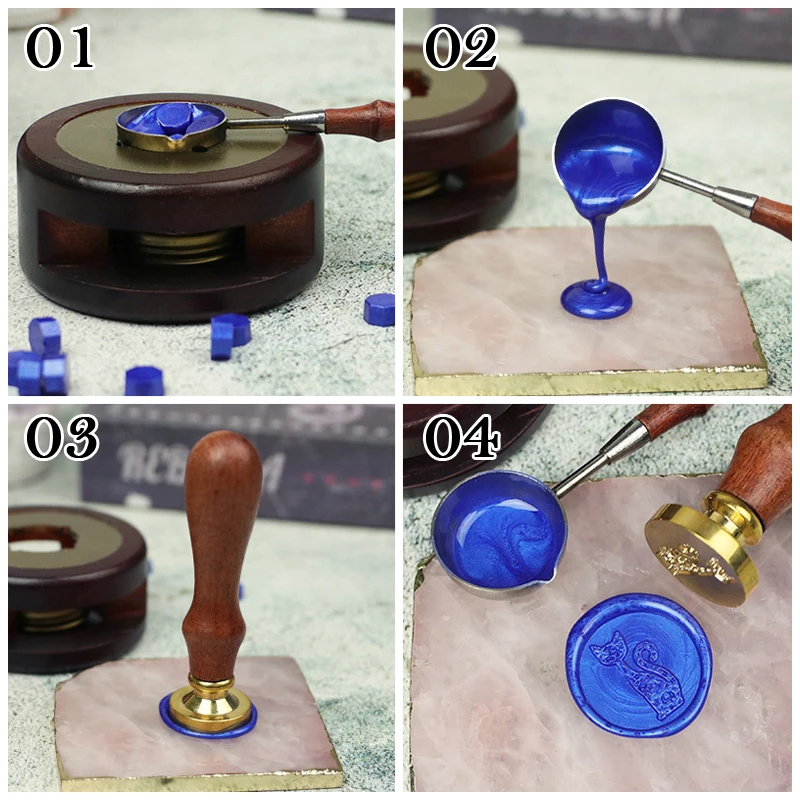 Ретро - герметичный воск ложка деревянная рукоятка огнестойкая краска