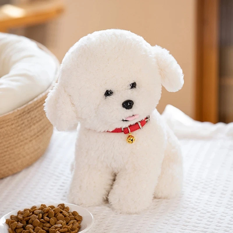 

1pc 22-48CM Simulation Bichon Frise Plush Toys Lovely Puppy Dolls Stuffed Soft Animal for Children Girl Birthday Xmas Present