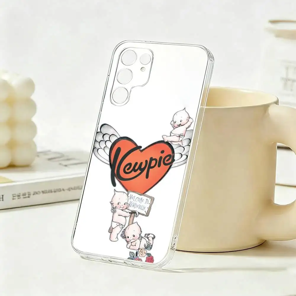 Фото Чехол для телефона Kewpie Cute Angel Baby для Samsung S23, S22, S21, S20, S30, прозрачный силиконовый чехол. №5