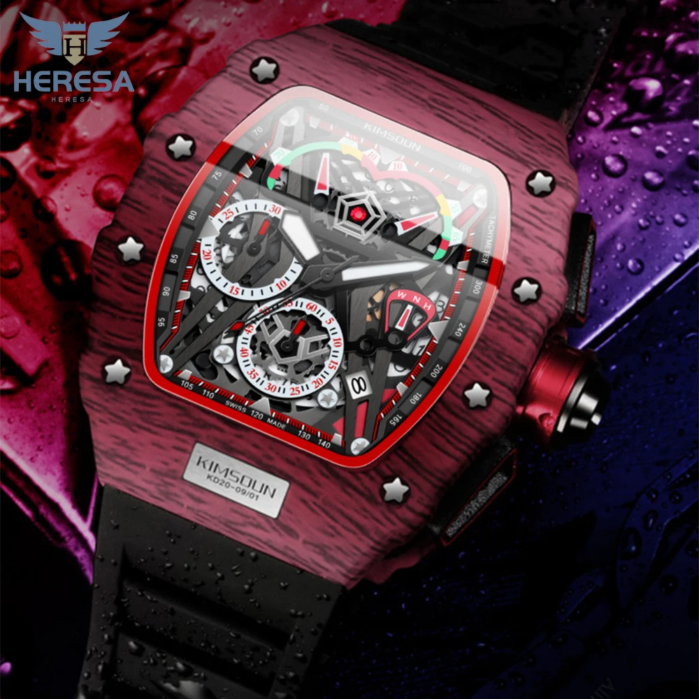 Мужские водонепроницаемые кварцевые часы с большим циферблатом, в стиле милитари