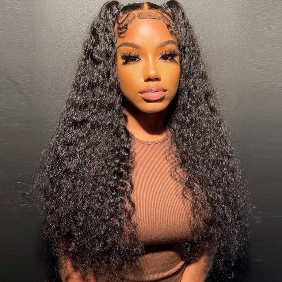 Curly Human Hair Wigs 30 34 Inch 4x4 5x5 Lace Closure Wig 13x4 360 Hd Deep Wave Lace Frontal Wig 13x6 Water Wave Lace Front Wig