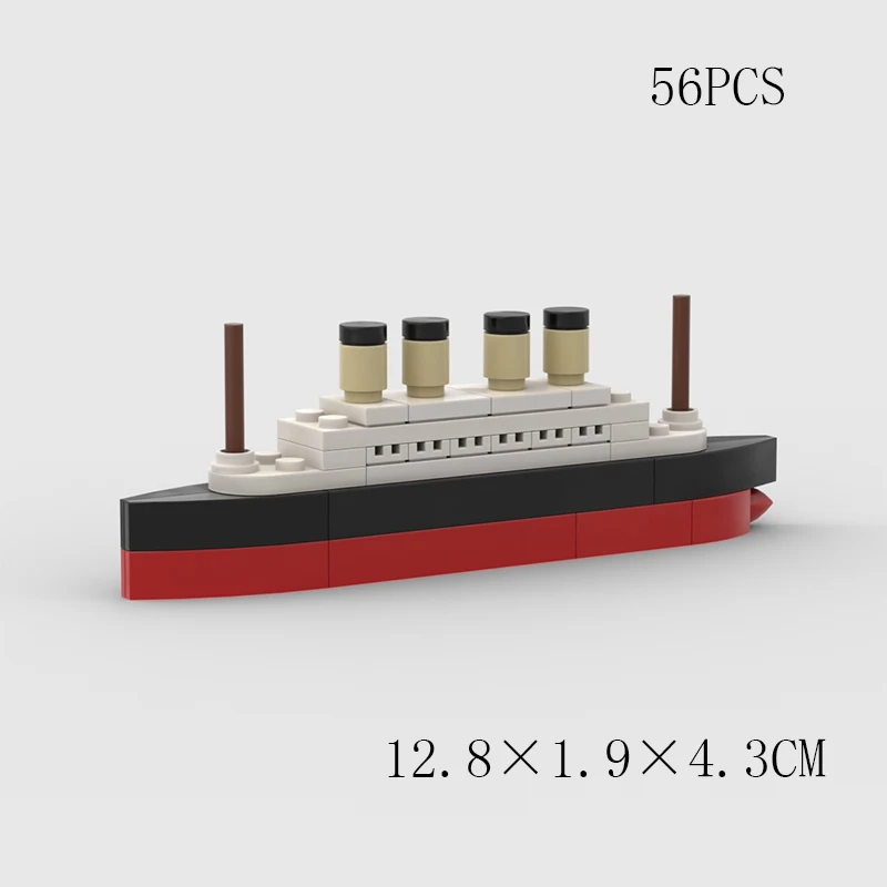 Строительные блоки MOC RMS 56 шт. строительные корабль 3D фотография розы история