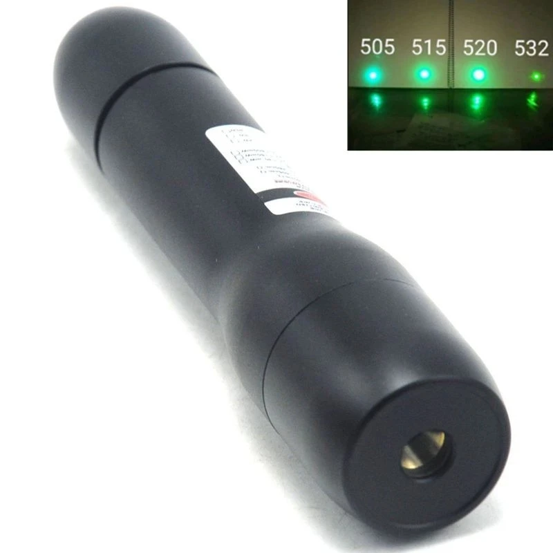 

520nm 1mw Green Waterproof Laser Pointer Focusable Dot 520T-50 Flashlight Torch Box