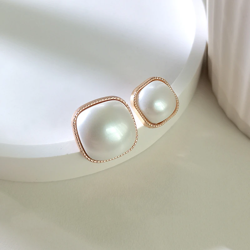 

10pcs Fashion Square Pearl Buttons for Shirt Sewing Accessories Beautiful White Button Up Shirt Women 12mm Shirt Cuff Buttons