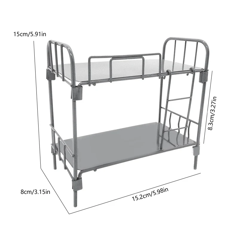 Миниатюрные Аксессуары Для Спальни Кукольного Домика-двухэтажная Железная