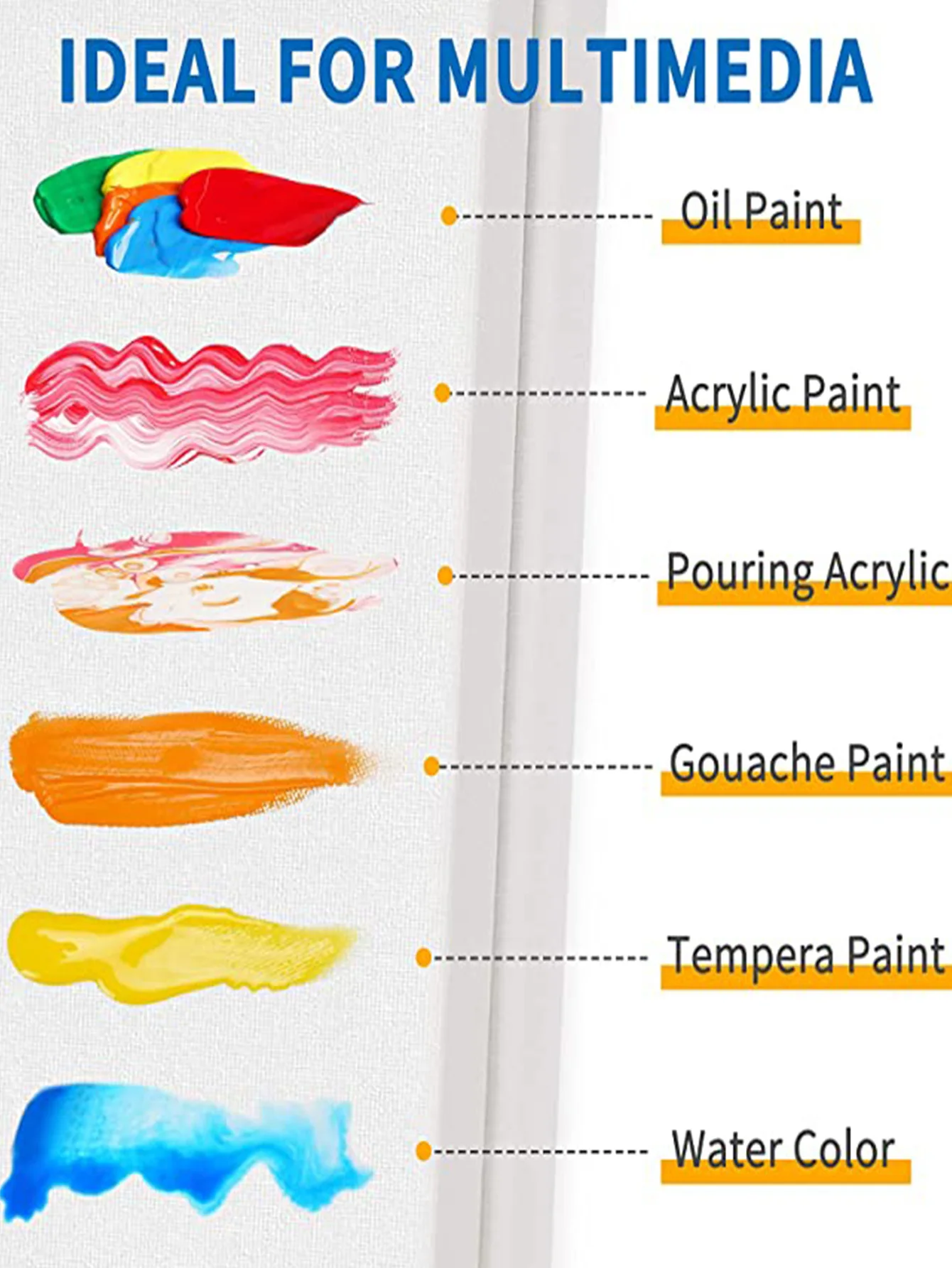 Bview Art Холсты для рисования 8x10 дюймов 100% хлопок грунтованные