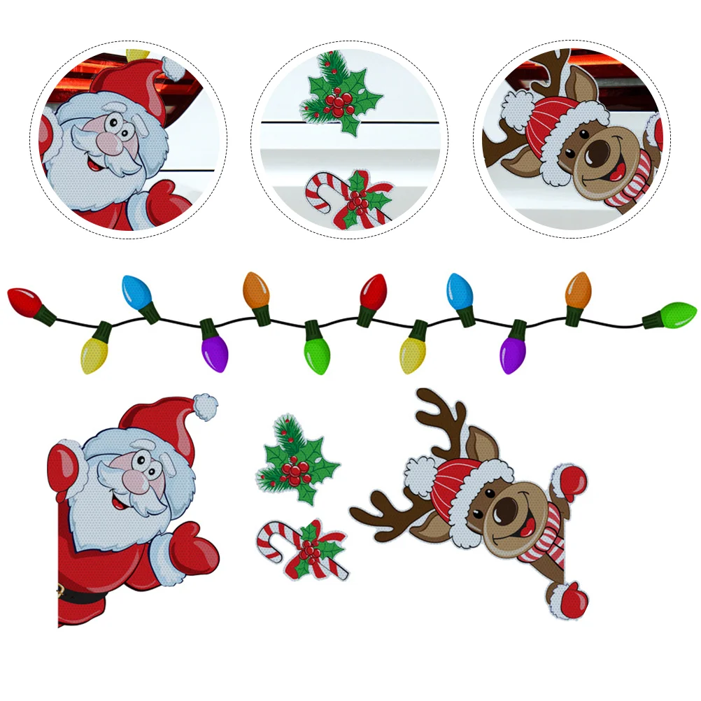 

Magnets Christmas Reflective Car Light Bulb Magnet Refrigerator Fridgedecorations Cars Magnetic Santa Kitchen Supplies