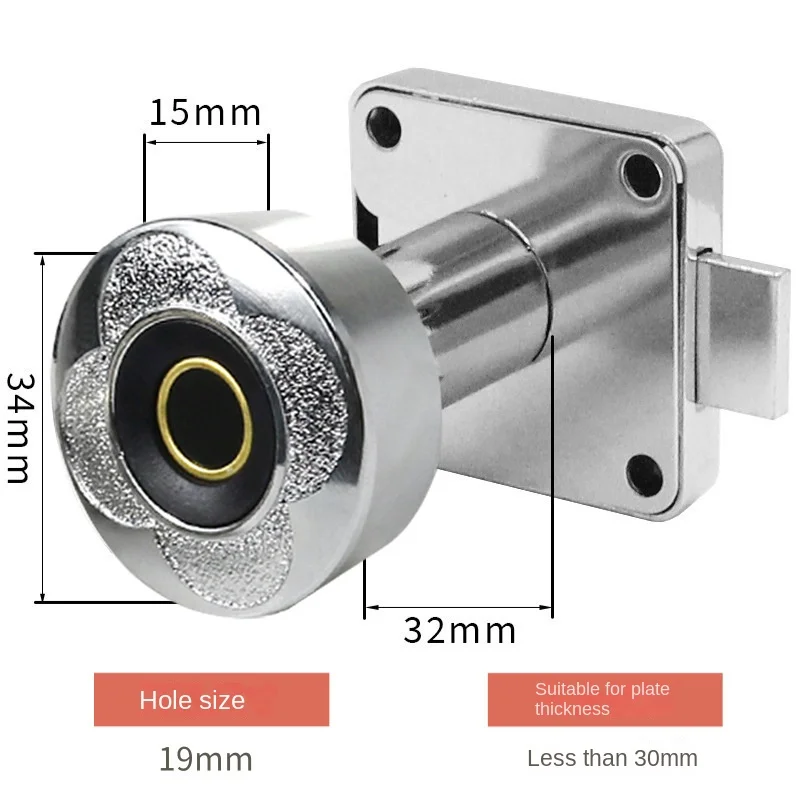 Смарт-замок с отпечатком пальца, биометрический замок для ящиков, без ключа, 20-30 мм, замок для шкафа, шкафа, книжного шкафа, шкафа, шкафа