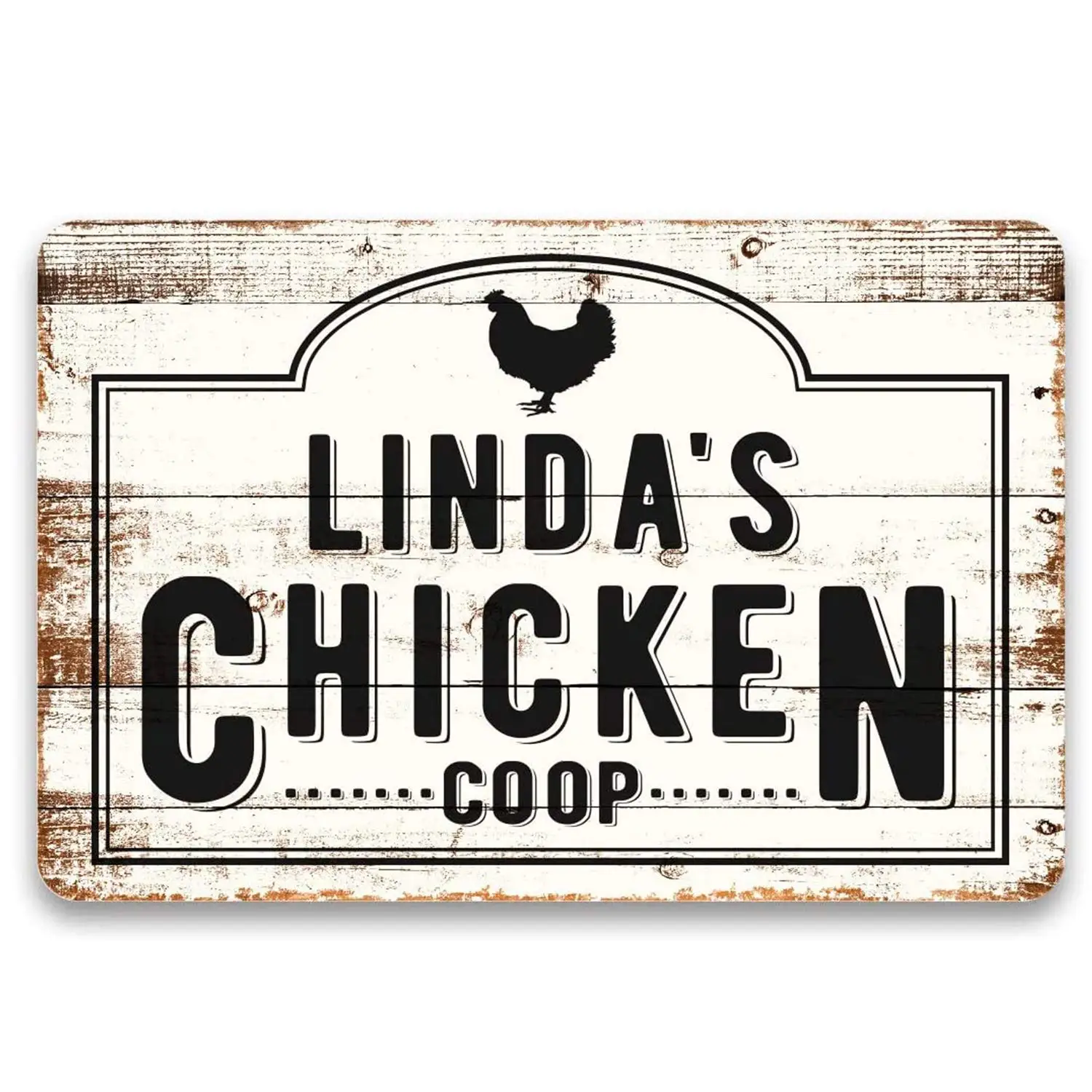 

Chicken Coop Sign Personalized Name Home Wall Decor Metal Sign vintage decor