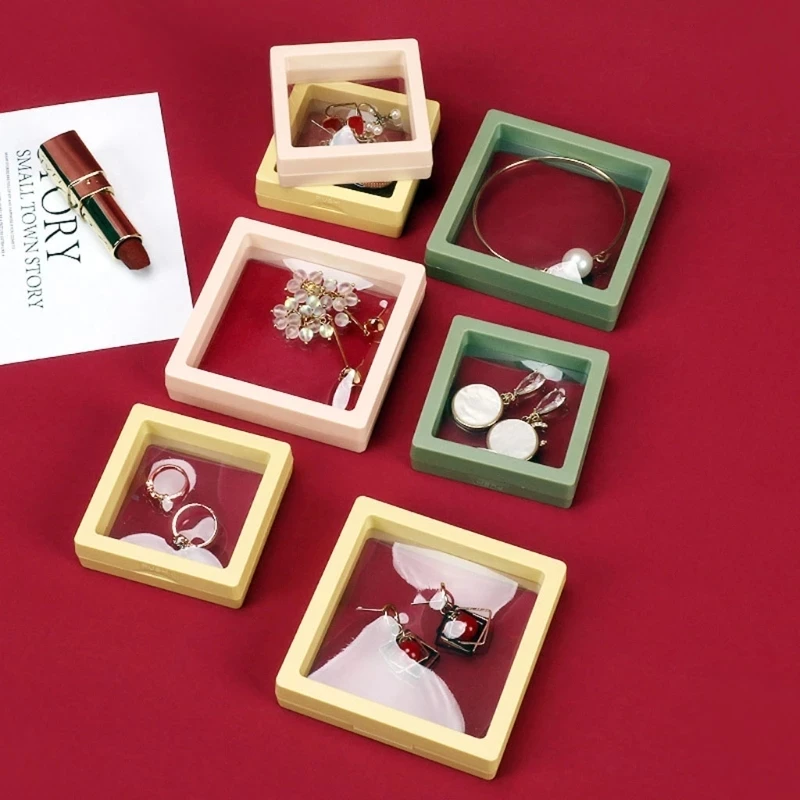 Jewellery Display Storage Box Ring Earring Bracelet Black Pe Film Gift Jewelry Packaging Case Cardboard Sliding Drawer Organizer images - 6