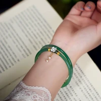 2pcsset brand new natural jadeite bracelet ladies antique bracelet couple memorial girlfriend jewelry