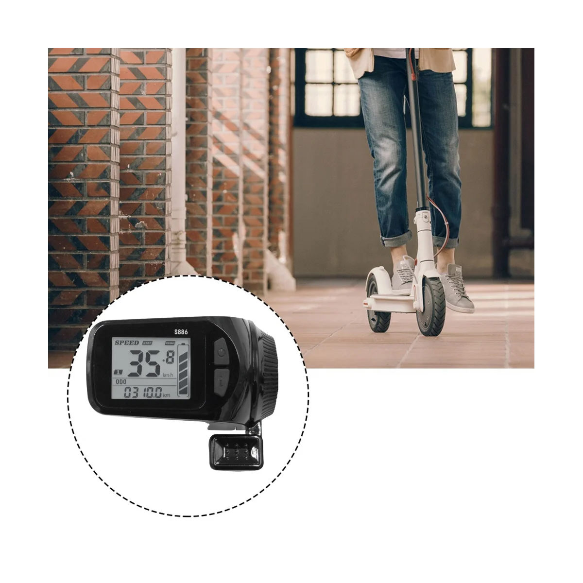 ЖК-дисплей S886 24 В/36 В/48 В/60 в для электроскутера