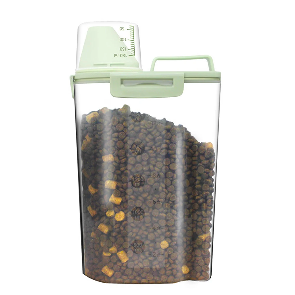 

Dogs Cats Easy Clean Multifunction Pet Food Storage Container Practical Feeding Supplies Kitchen Large Pour Spout Home Portable