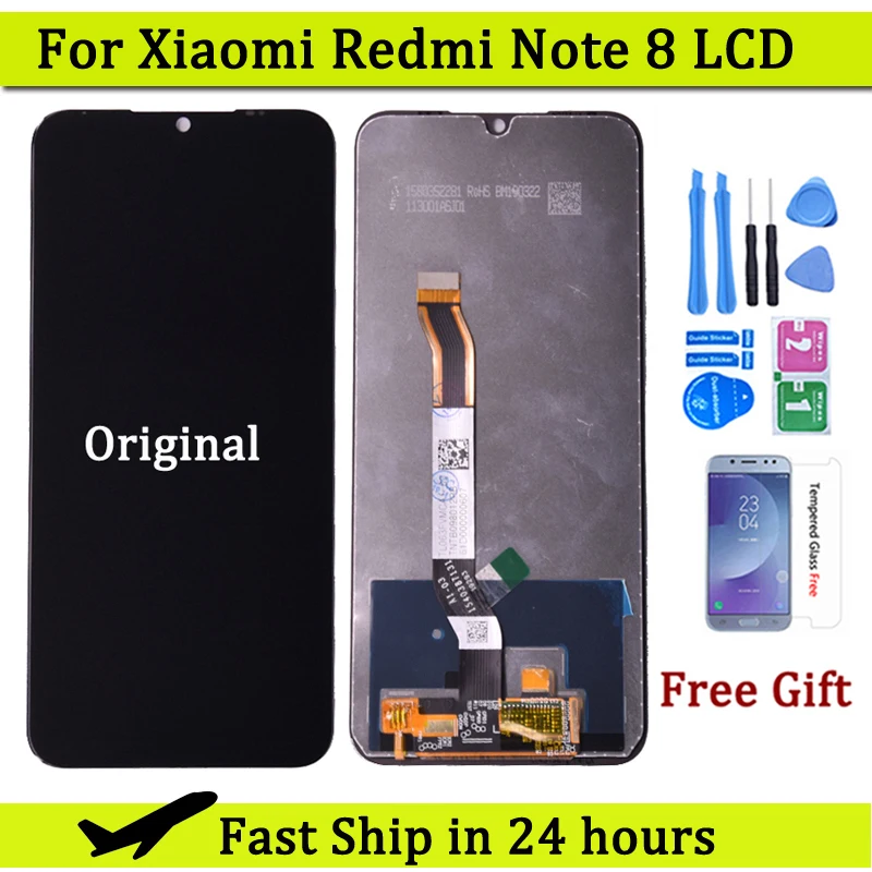 

ЖК-дисплей для Xiaomi Redmi Note 8 с сенсорным экраном и дигитайзером в сборе, замена для Redmi Note 8 с рамкой и ЖК-дисплеем, оригинал