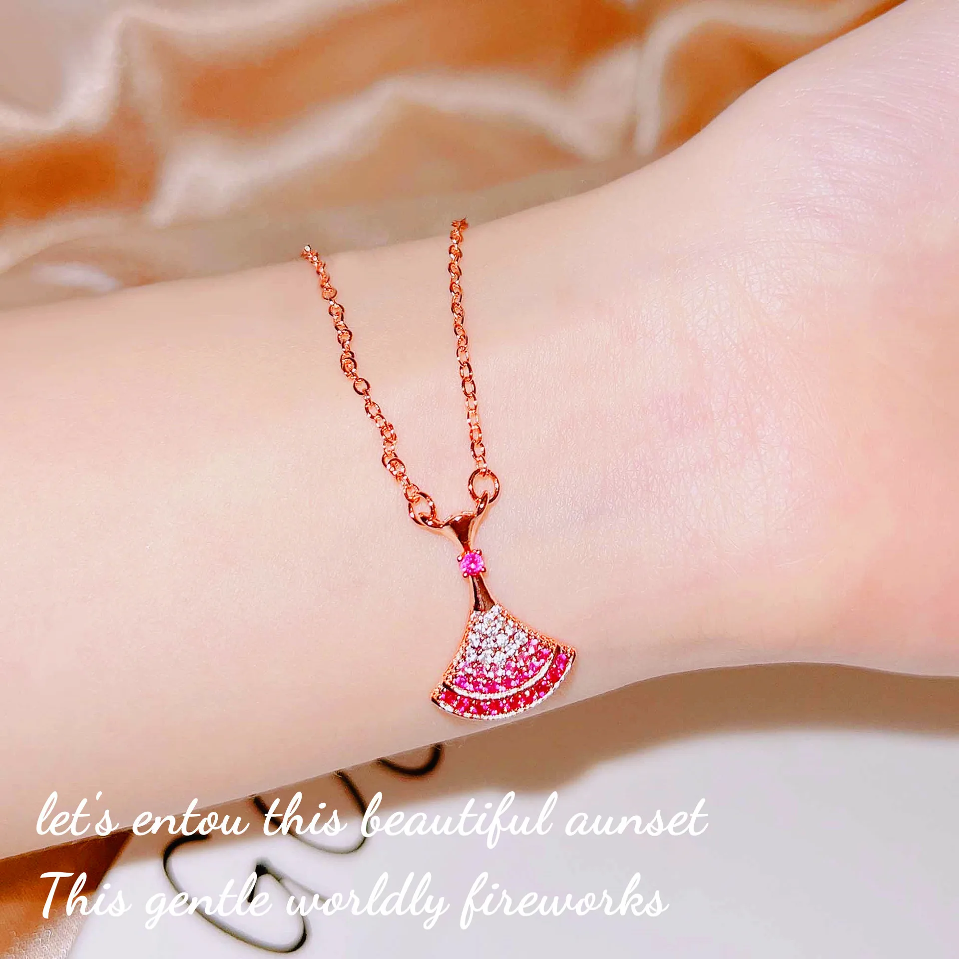 

18K Rose Gold Pierscionki Pendant Bizuteria Gemstone Real Natural Red Ruby Treasure Pendant Necklace Jewelry Pendant