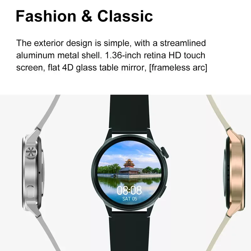 

Original DT4 Smart Watch Women NFC AI Voice Assistant Bluetooth Call GPS Tracker Wireless Charging Password Lock Smartwatch Men