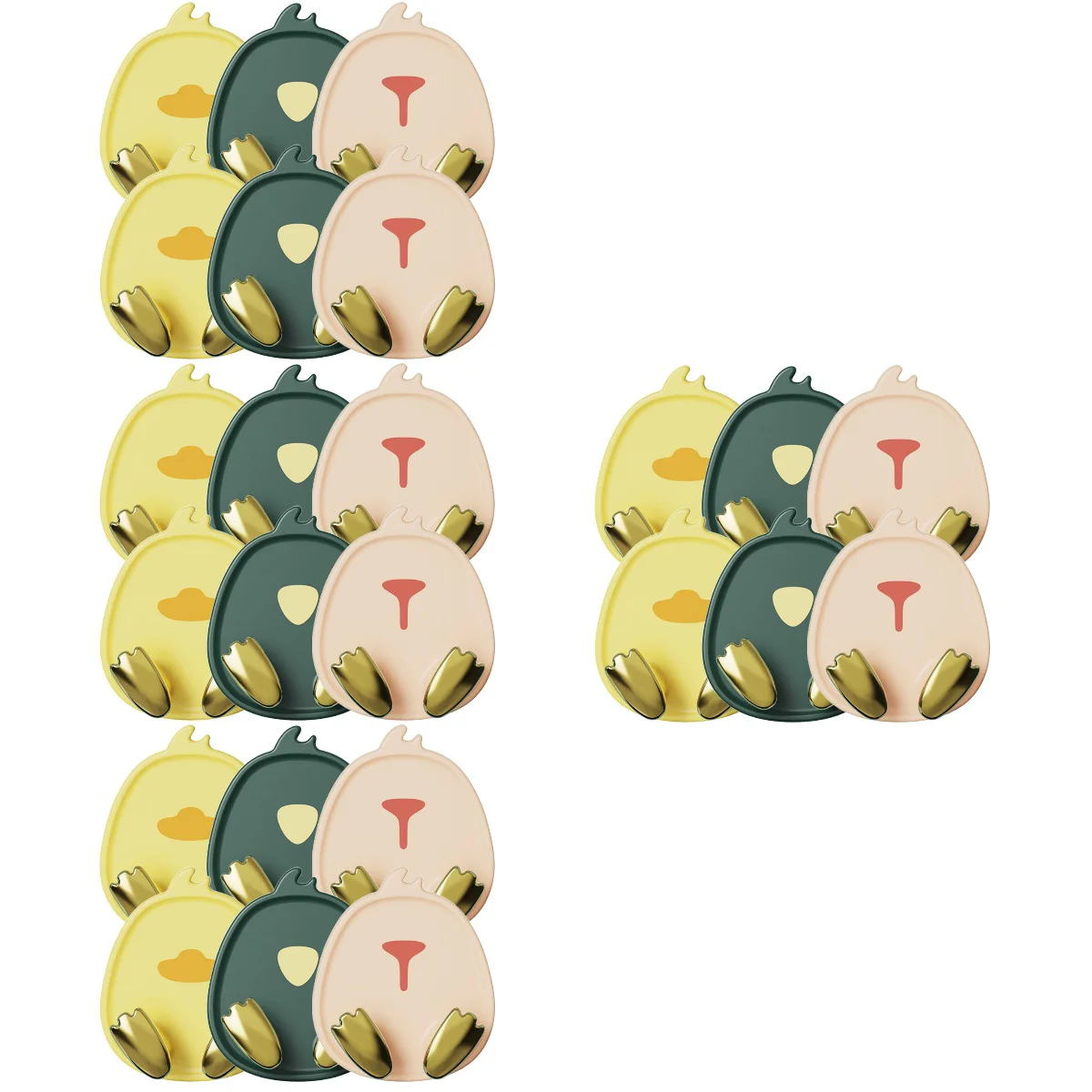

24 Adhesive Cartoon Hooks Adorable Coat Towel Key Hanging Hooks for Kitchen