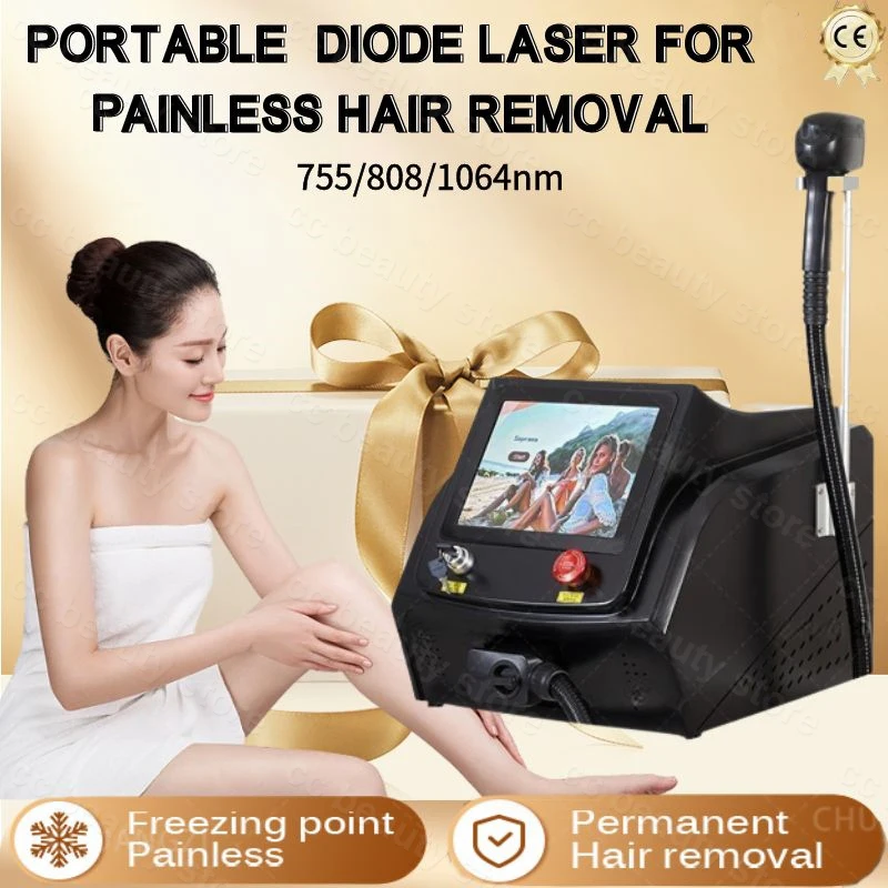 

808nm Diode l-aser Hair Removal Machine 755 808 1064nm 3 wavelength Professional Permanent L-aser Epilator For beauty salon
