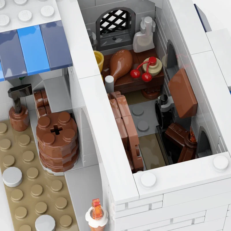 Средневековая крепость модель Moc строительные блоки модульные подарки