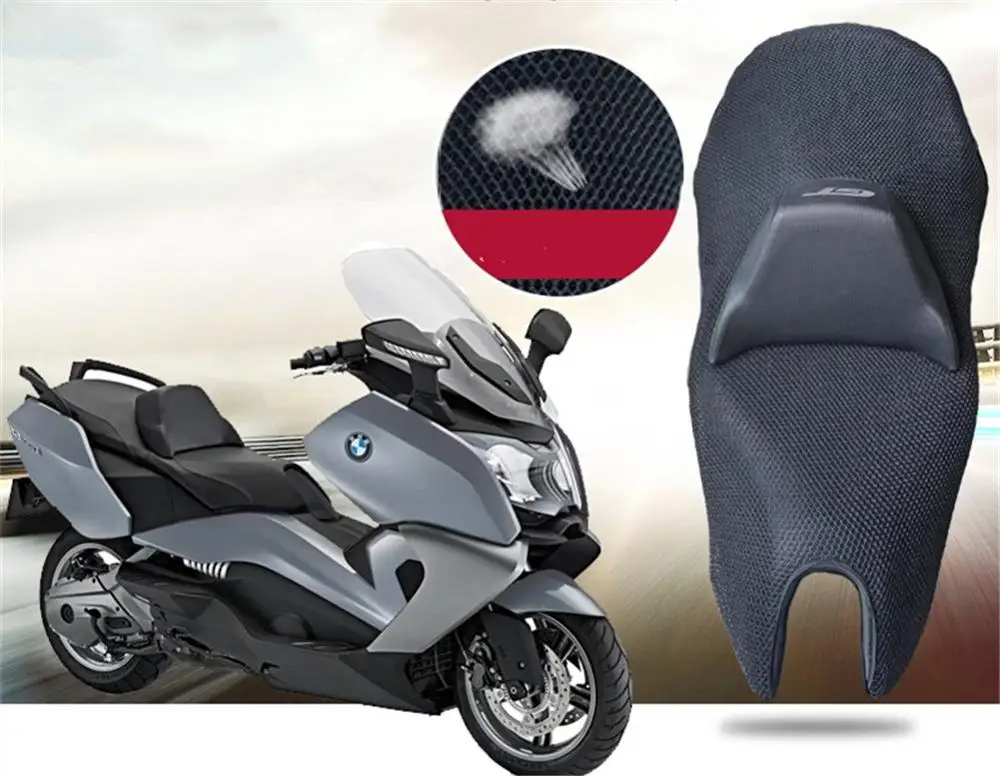

Motorcycle Seat Anti-Slip Cushion 3D Spacer Mesh Fabric Cover for BMW C600 SPORT C650GT C 650 GT