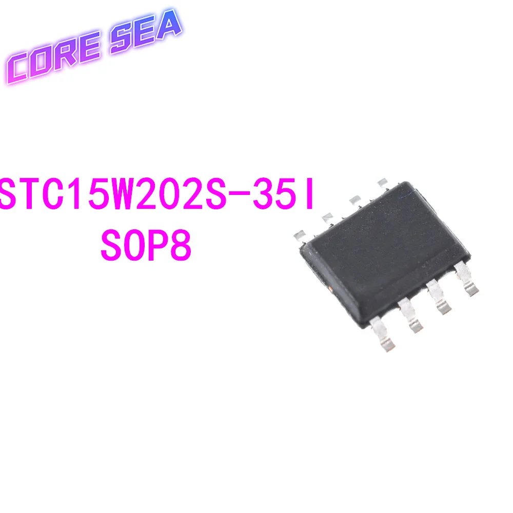 

10PCS STC microcontroller chip STC15W202S-35I-SOP8 chip 8-pin mounting