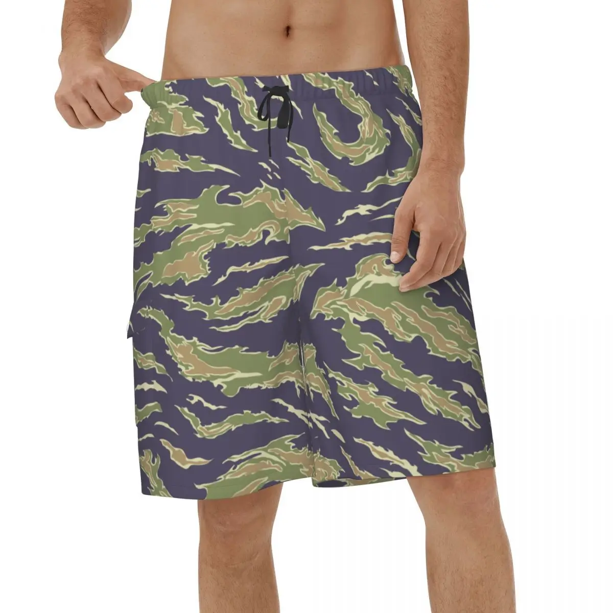 

Summer Casual Camouflage Men Beach Shorts Sports Board Shorts Streetwear Vacation Swimsuits Male Quick Dry Short Pants