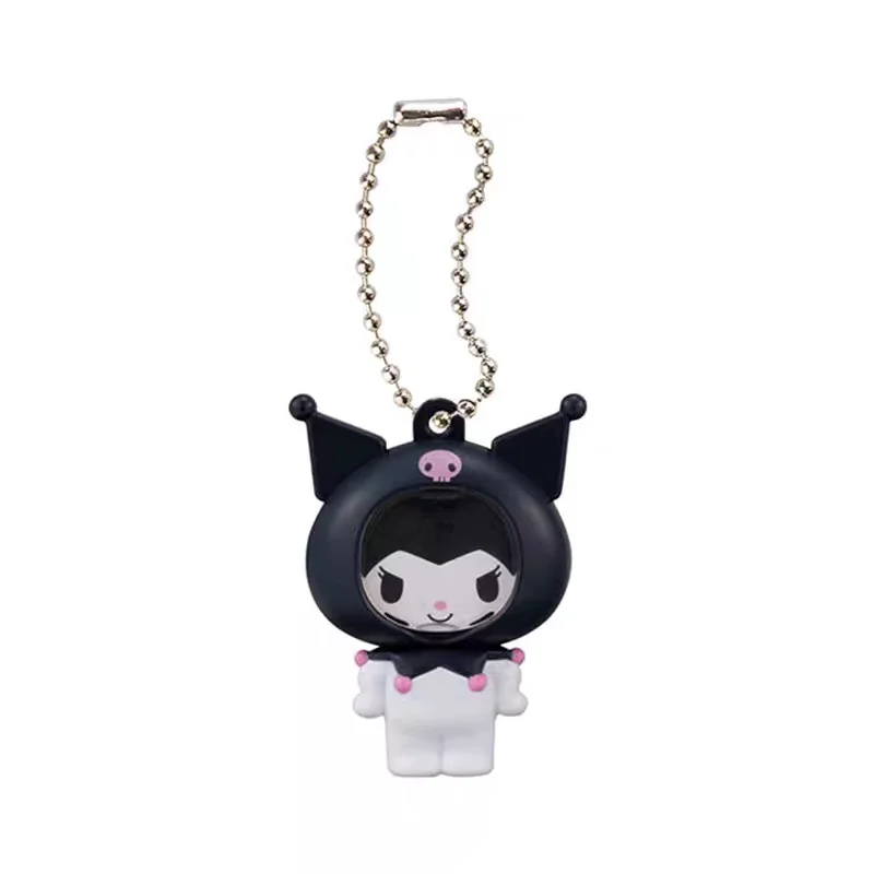Фото Брелок-подвеска Bandai Kuromi Gashapon с меняющимся изображением, украшение для сумки, коллекционный подарок для фанатов мультяшных персонажей №4