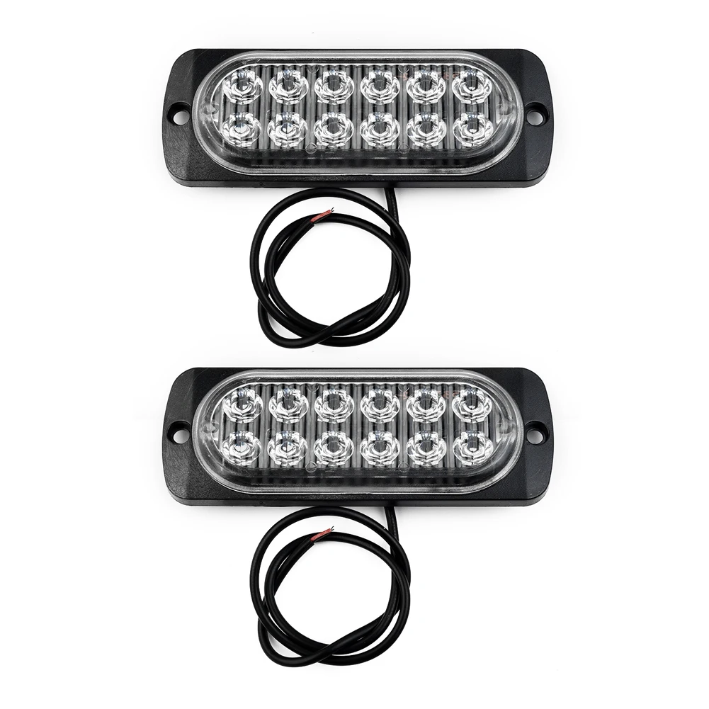 

2PCS LED Side Marker Lamp Warning Light 12LED Trailer Truck Red 12V-24V Car Accessories Parking Lights Rear Red Fog Lamp