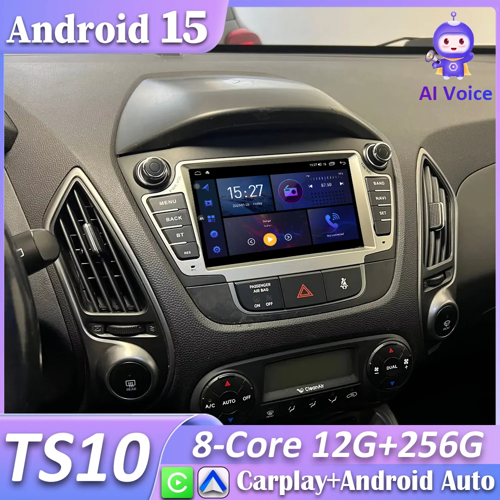 Фото Для Hyundai Tucson 2 LM IX35 2009-2015 Автомобильный радиоприемник Carplay GPS-навигация Android 15 Android Авто видеоэкран 5G Wi-Fi без 2din BT №1