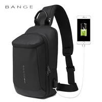 bange new multifunction usb recharge crossbody bag for men shoulder messenger bags male waterproof short trip chest bag pack