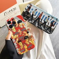 anime slam dunk cartoon phone cases for iphone 13 12 11 pro max xr xs max x 78plus for men and women anti drop soft cover gift