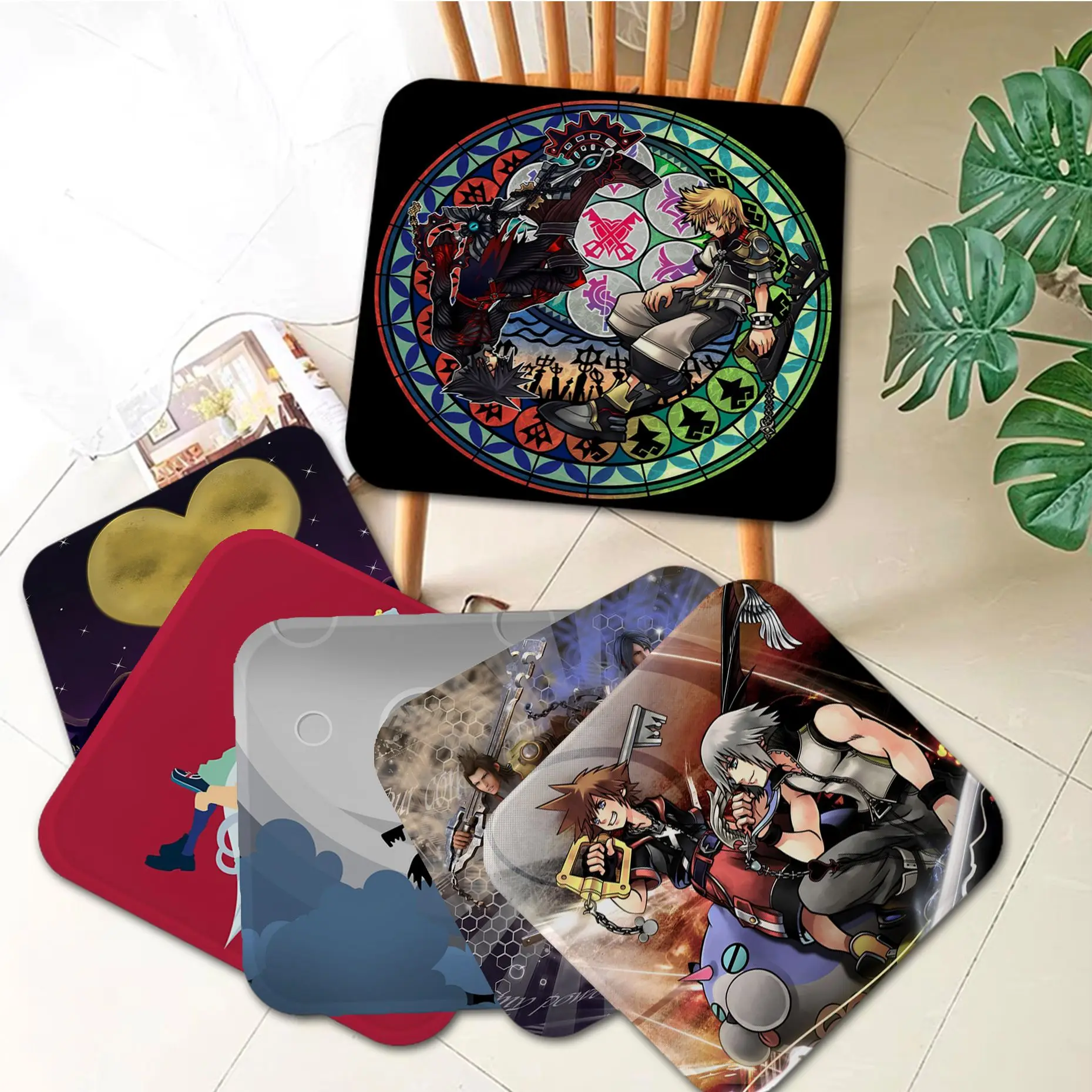 

Disney Kingdom Hearts Anime Modern Minimalist Style Sofa Mat Dining Room Table Chair Cushions Unisex Anti-slip Cushions Decor