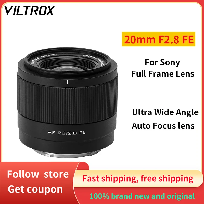 VILTROX 20 мм F2.8 полнокадровый сверхширокоугольный объектив Sony E с автофокусом VLOG для