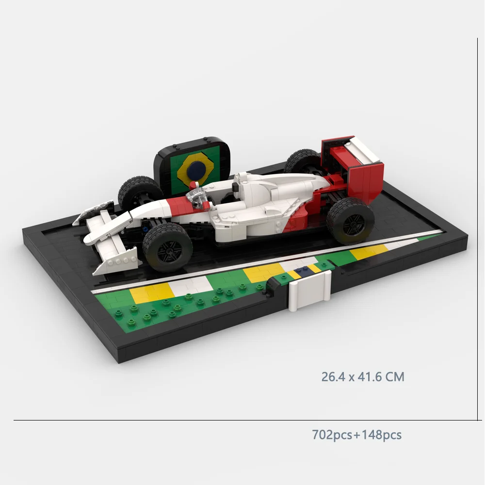 Конструктор скоростной Чемпион MOC Senna модель MP4/4 сборка трека гоночная игрушка