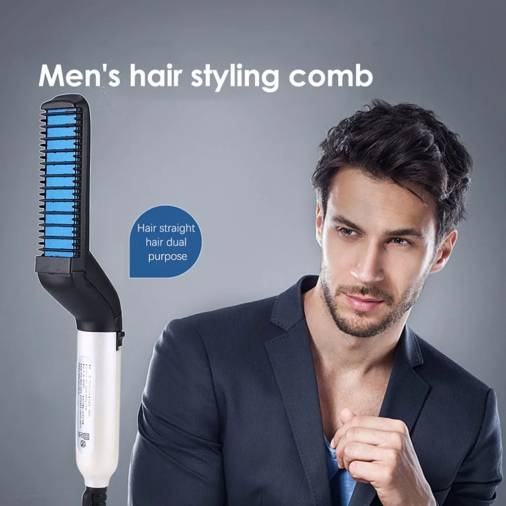 Multifunctional Hair Comb Brush Beard Straightener Hair Straighten Electric Beard Straightening Comb Quick Hair Styler