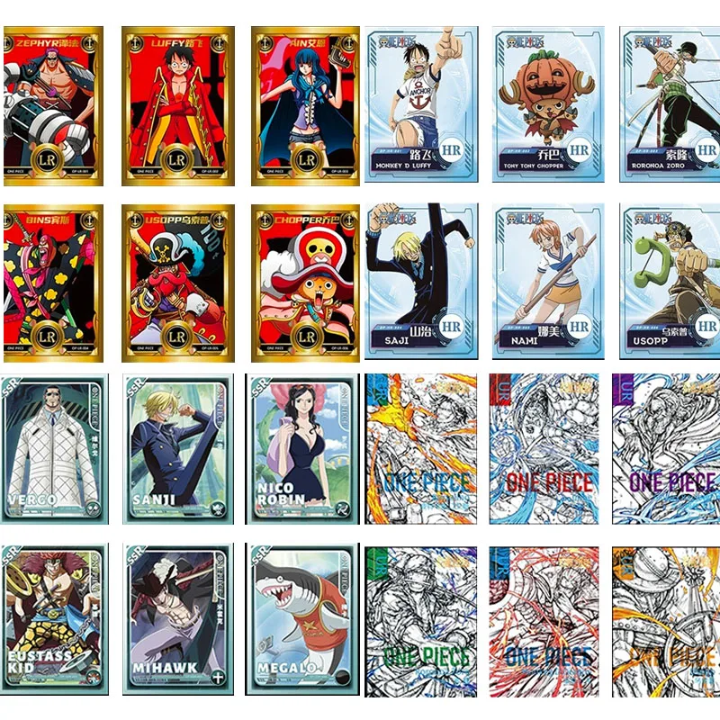 

Anime One Piece Monkey D. Luffy Roronoa Zoro Lr Xr Hr Card Game Collection Rare Cards Children's Toys Surprise Birthday Gifts