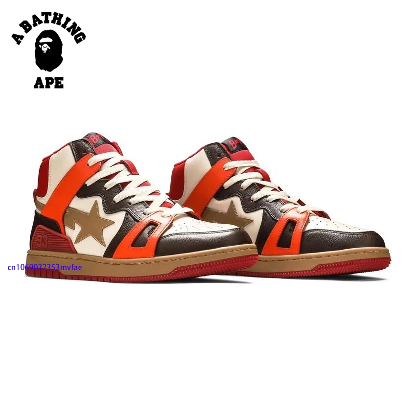A BATHING APE Men's Vibe Classic 93 High Top Durable Sports Sneakers Women's Bapesta Hi Middle Upper Outdoor STA Walking Shoes
