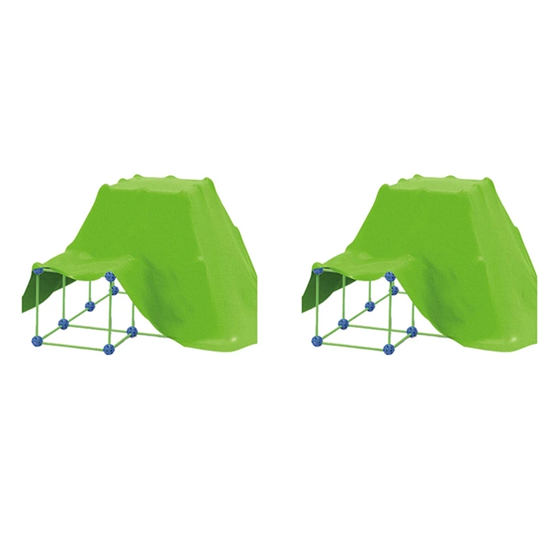 

2X Kids Construction Fort Building Castles Tunnels Tents Kit DIY 3D Magination Play House Children Toys(C)