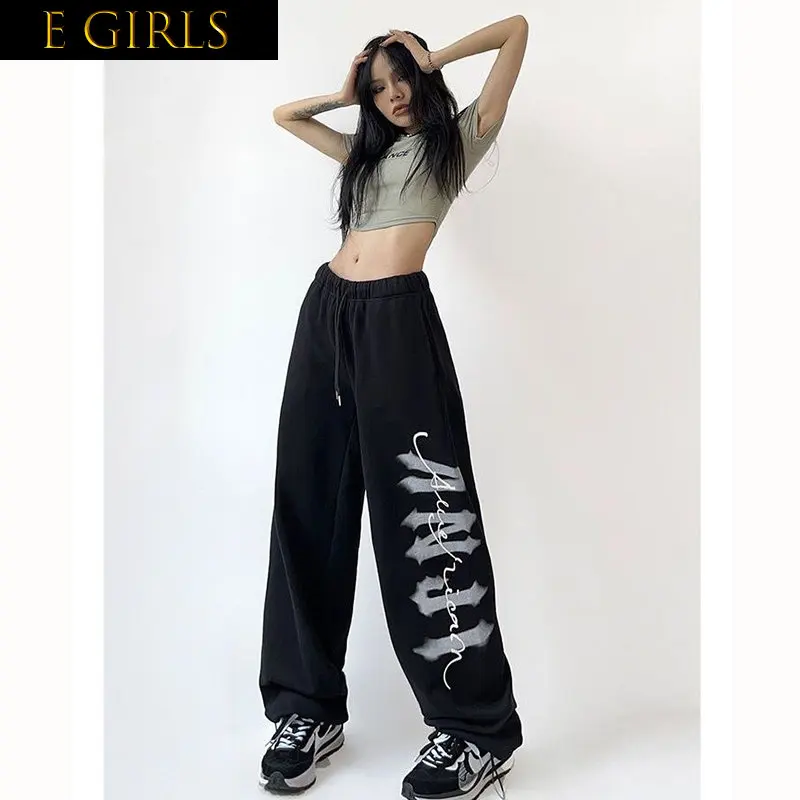 

Женские повседневные мешковатые брюки в стиле хип-хоп, красные джоггеры, спортивные брюки, женские брюки в Корейском стиле, штаны с высокой талией, уличная одежда в стиле Харадзюку Y2K