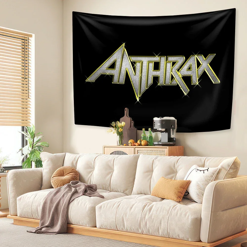 XxDeco хардкор-панк-группа Tapestry Anthraxs большой тканевый Декор для дома спальни стены