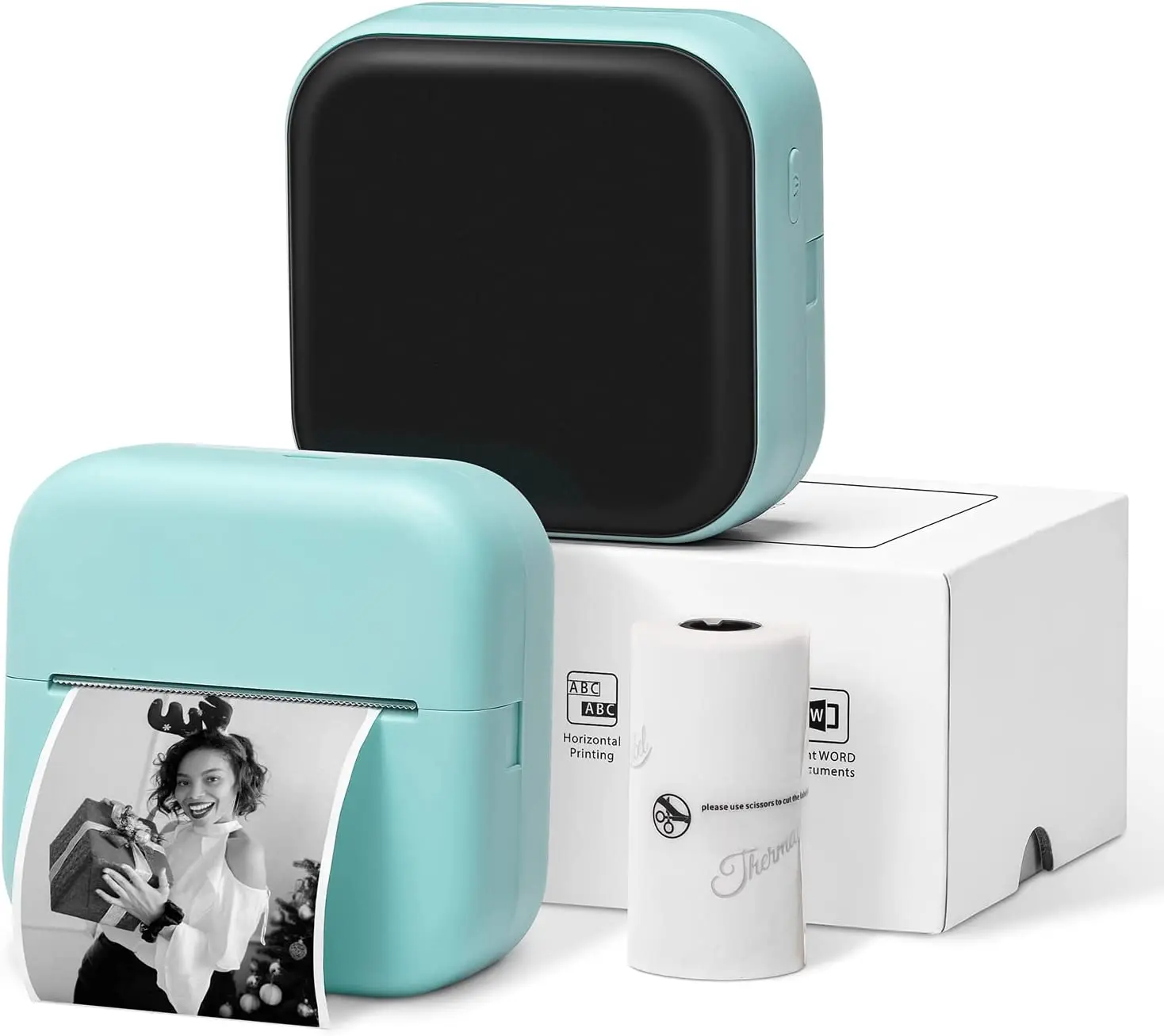 

Phomemo Mini Pocket Printer M02X Inkless Printer Blutooth Thermal Portable Sticker Printer for Study, DIY Scrapbook Photos Green